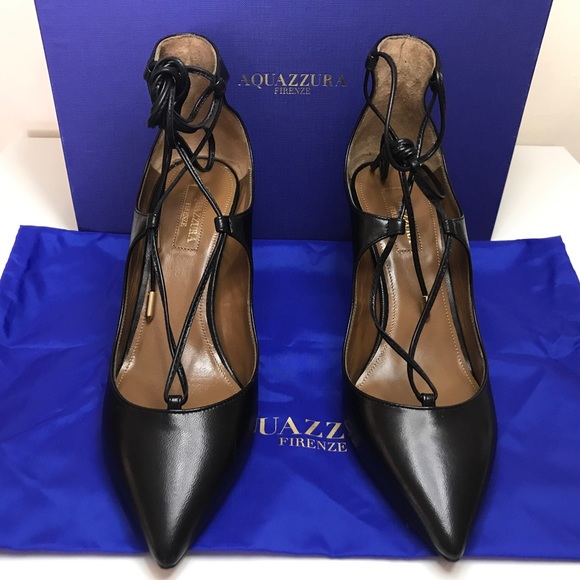 aquazzura heels black